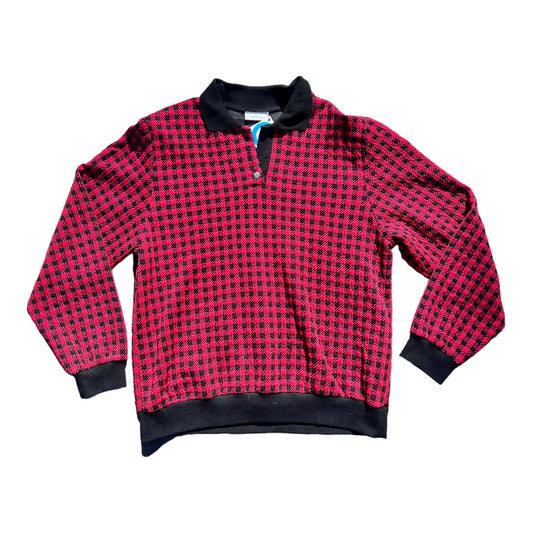 Checkered Collared Sweater (L)