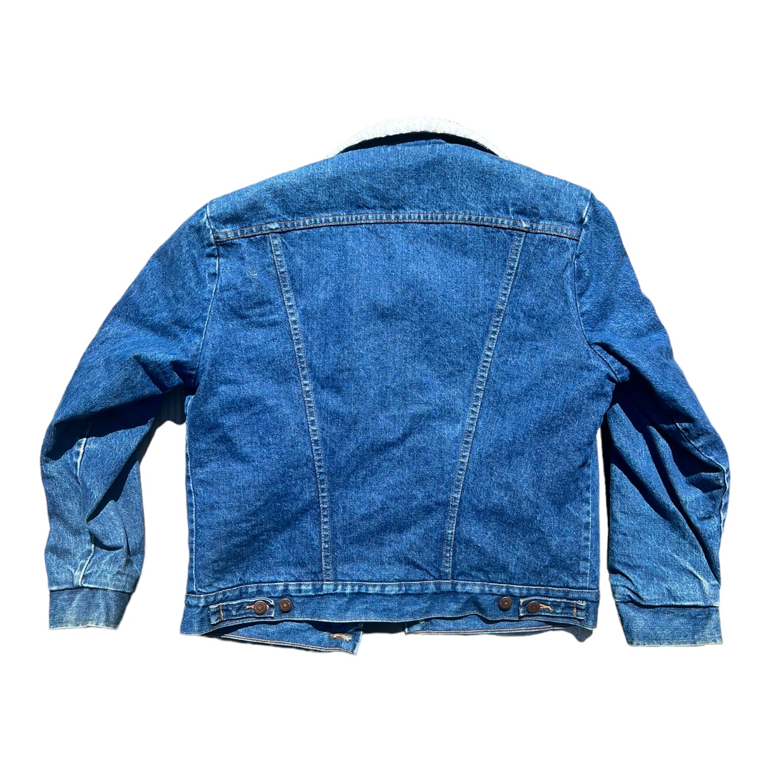80s Fleeced Denim Wrangler Jacket (S)