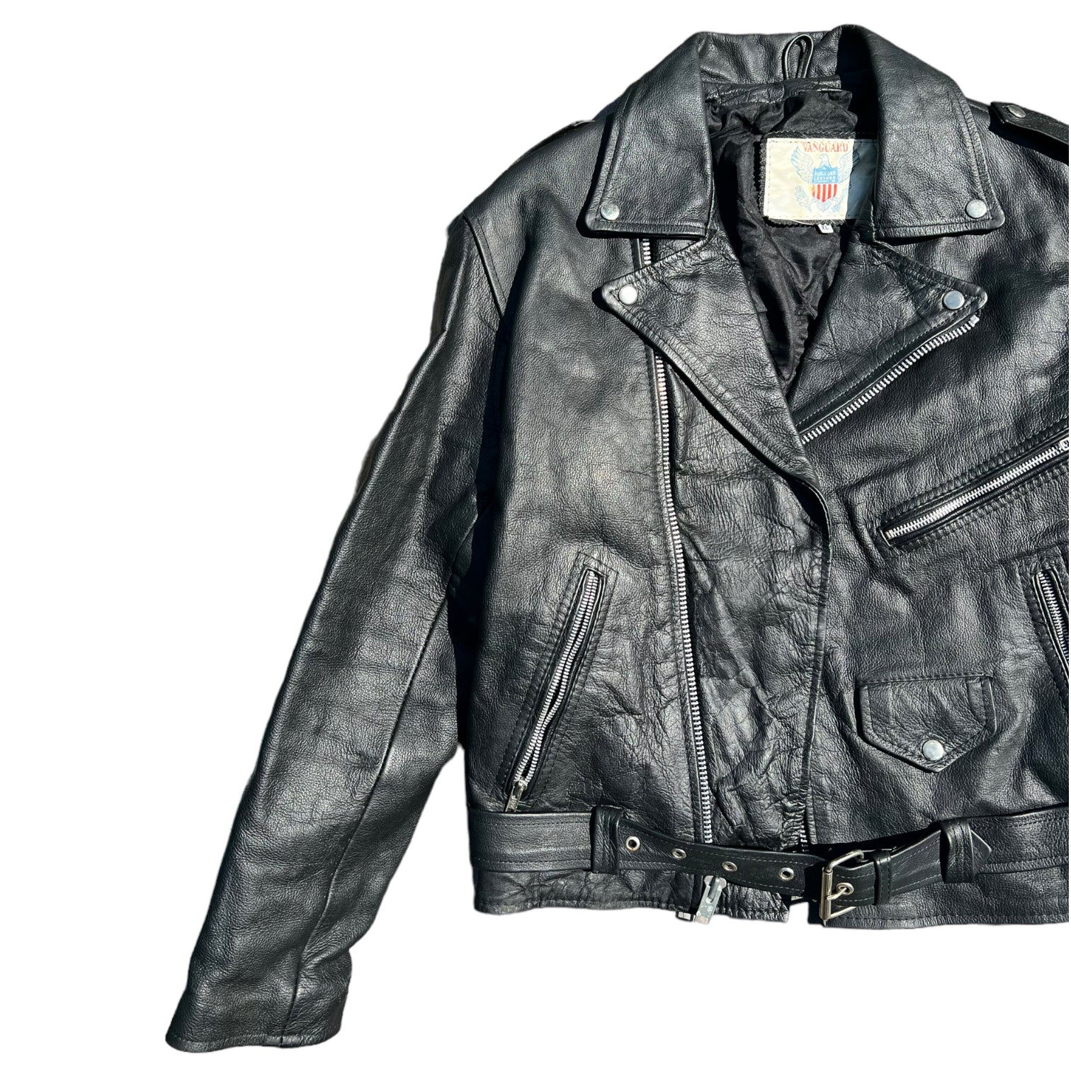 Vanguard Leather Motorcycle Jacket (XL)